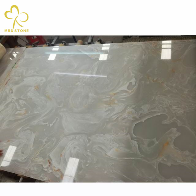 China Onyx Factory With White Color Transparent Stone Onyx For House