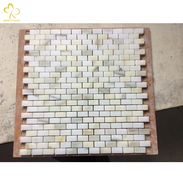 Cream Natural Marble Stone Mosaic Sheet Tiles