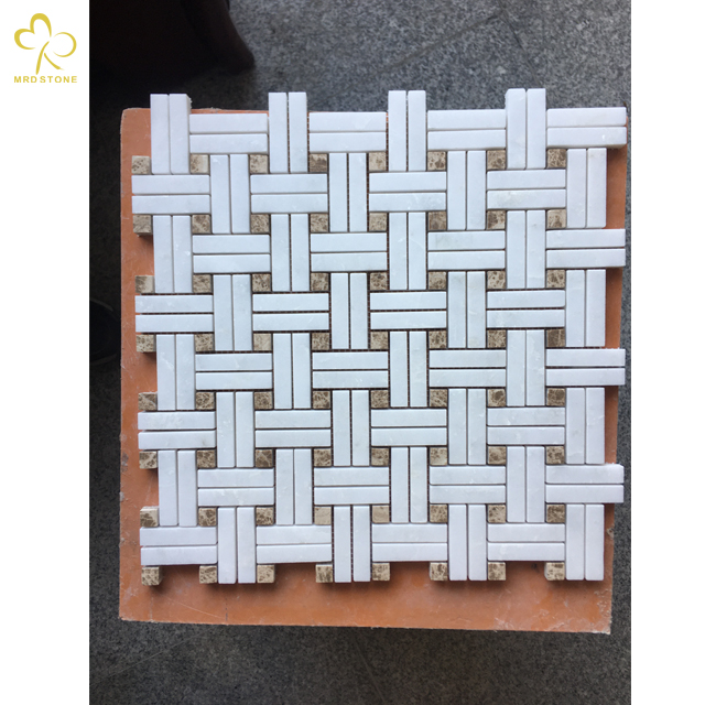 China irregular marble white color mosaic decorative floor tile