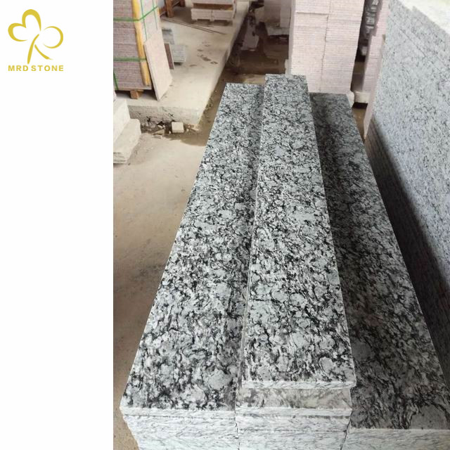 China Spray White Stair Stone Grey Granite Stairs Step For Decoration