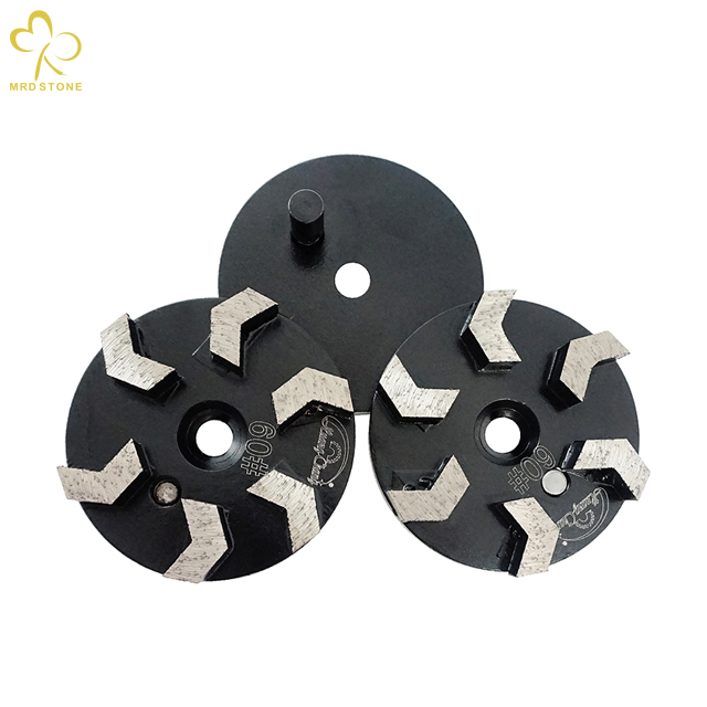 Round Arrow Metal Bond Diamond Segment Grinding Shoe/Disc/Plate For Concrete