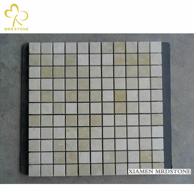 Mixed Beige Natural Stone Square Mosaic Tiles
