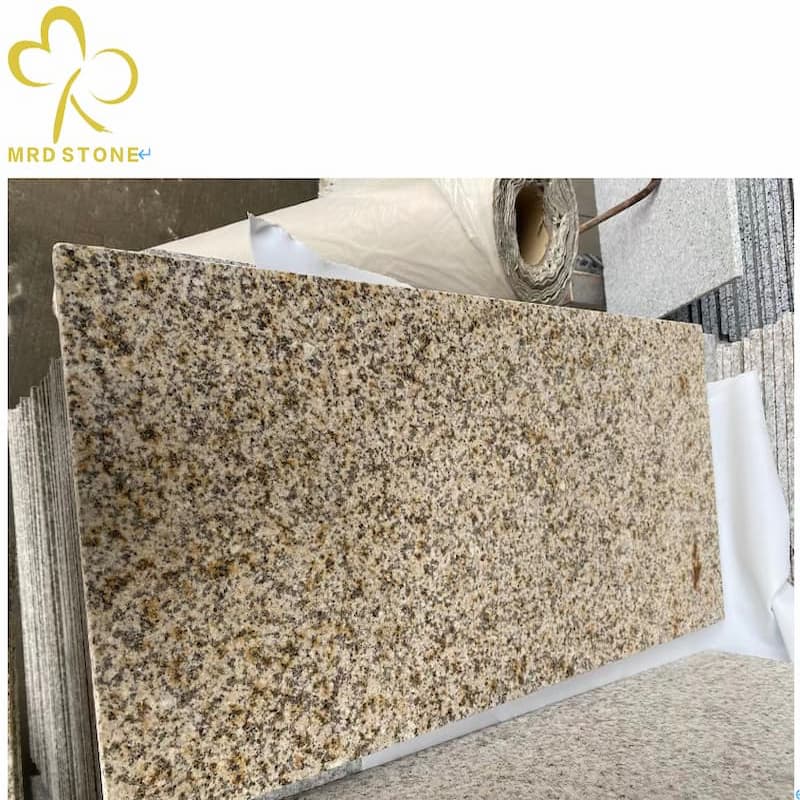 G682 Rusty Yellow Granite Sunset Gold Polished Tile Manufacturer