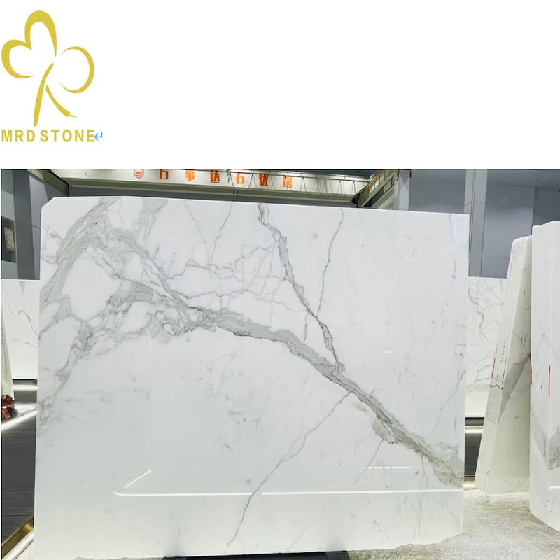 High Quality Natural Marble Slab White Calacatta Direct Sale