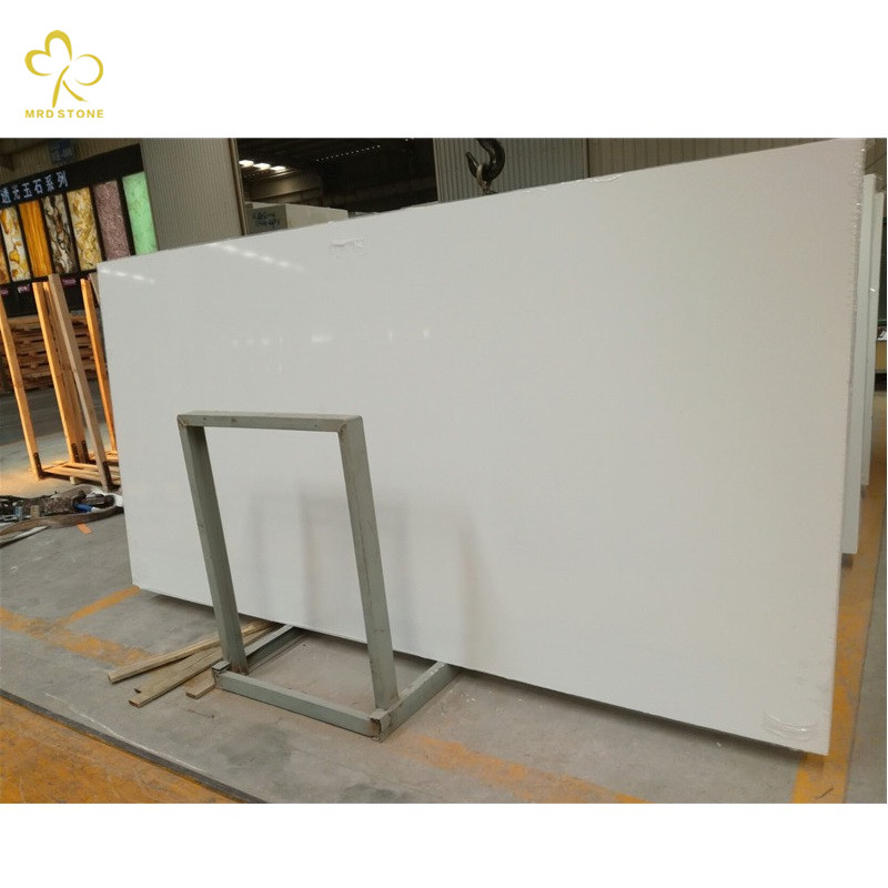 Absolute White Engineered Marble Stone Countertop Slab Manufacturer